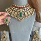 Mira Moisanite Bridal Necklace Set - Green