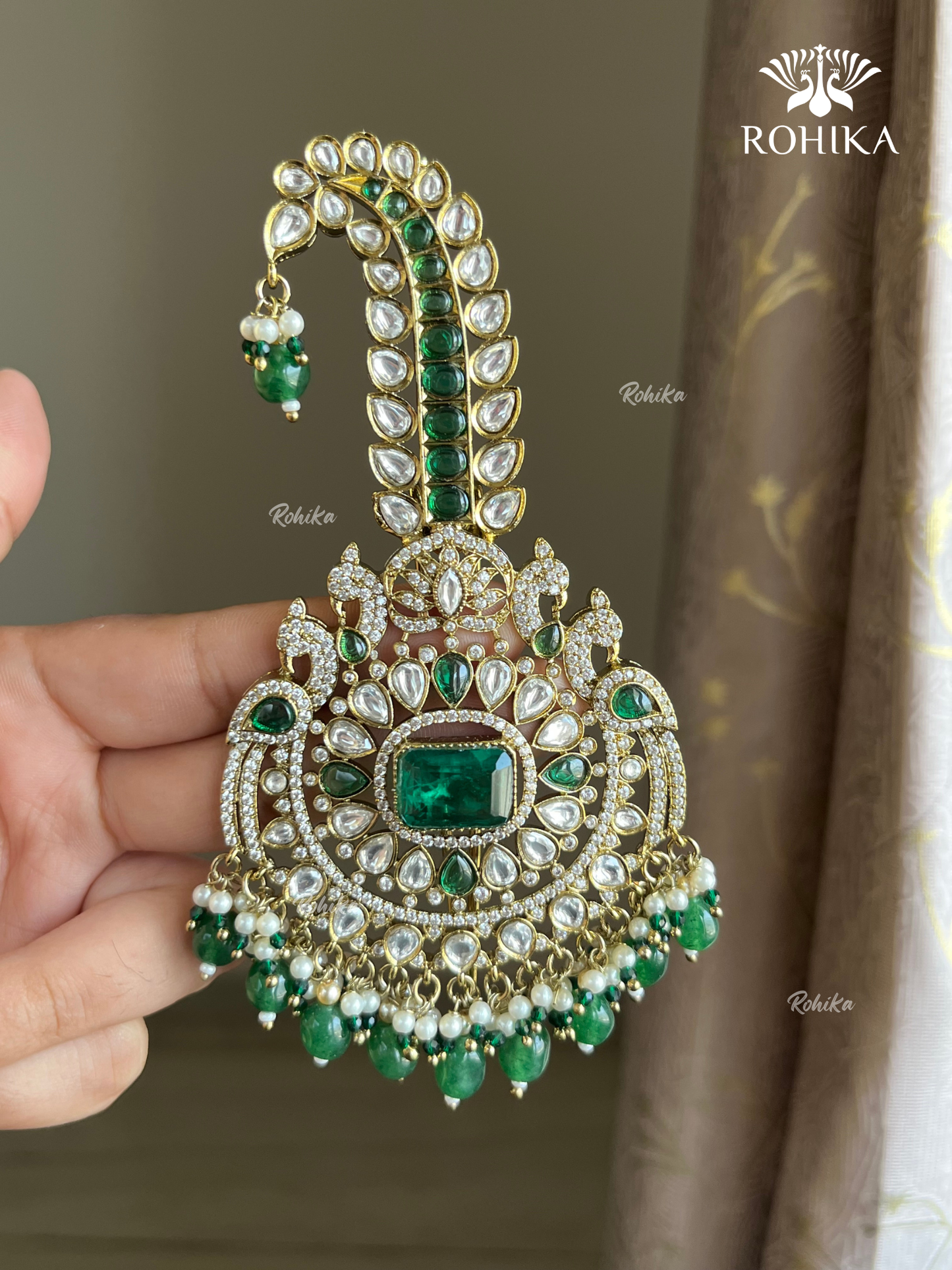 Polki Kundan Kalgi(NK-012) - Green