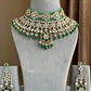 Nivaan Polki Kundan Bridal Choker Set - Green