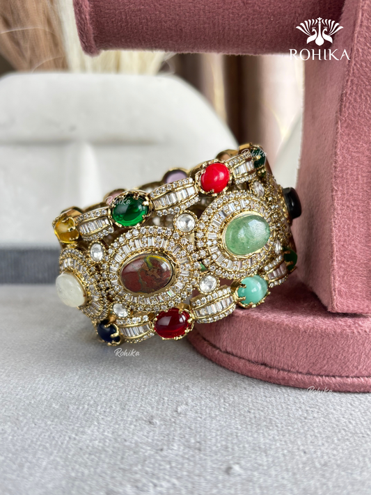 Sabya Deisgner Semi-Precious Kada (SSB003) -  Multi Colour
