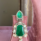 Varnika moisanite necklace set -Dark Green