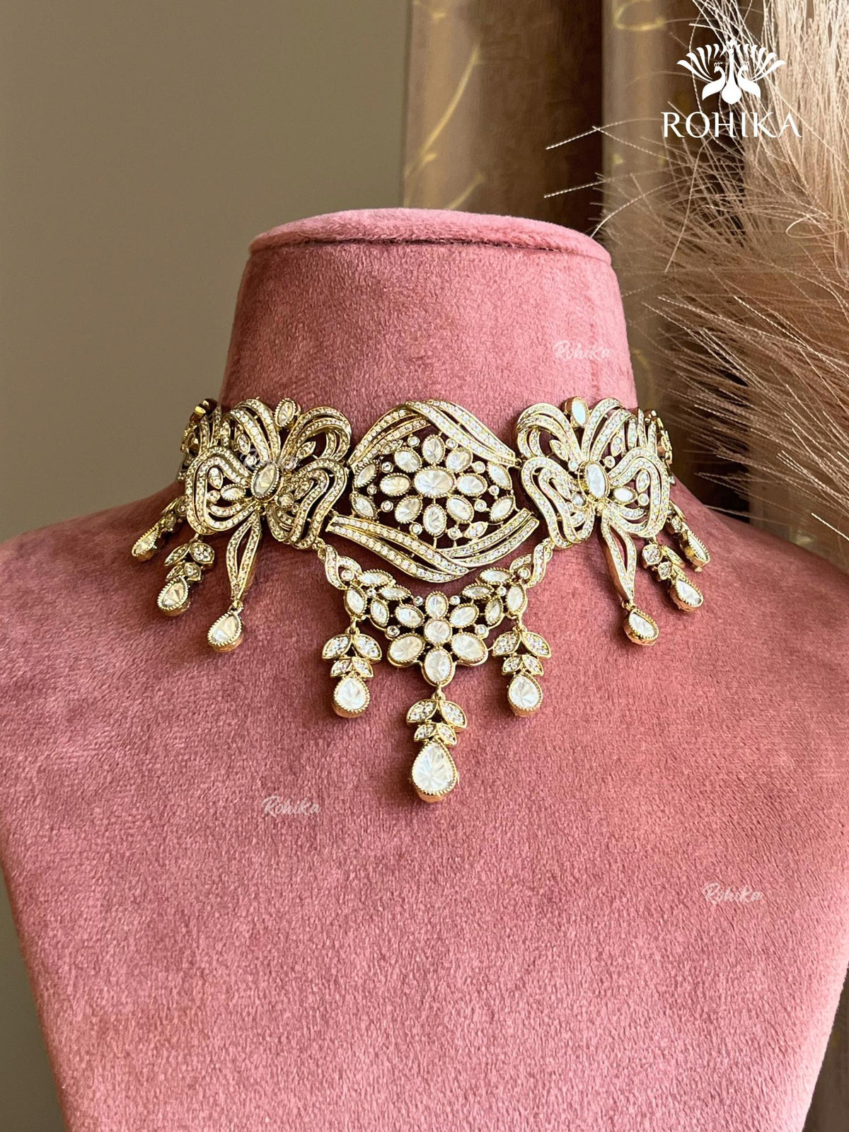 Sia Polki Kundan Designer Choker Set