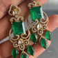 Juhi Doublet Earrings - Green
