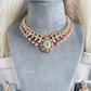 Sarisha AD doublet necklace set - Pink & Mint Green
