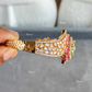 Camila American Diamond Bracelet/Kada (MB-0110) -  Pink And Mint Green