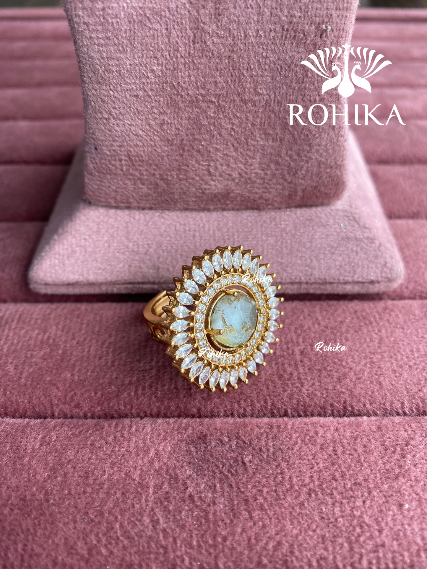 Angana polki kundan ring (SG-121) - White