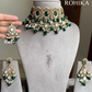 Mihu polki kundan choker set - Green