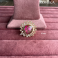 Angana polki kundan ring (SG-131) - Pink