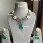 Saabya inspired fusion victorian necklace set (SS002)- Green