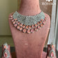 Noah American Diamond Necklace Set - Pink