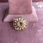 Angana polki kundan ring  (SG-030) - Red