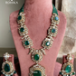 Anaisha moisanite necklace set - Dark green