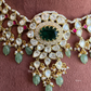 Devina moisanite necklace set - Dark Green