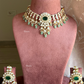 Devina moisanite necklace set - Dark Green