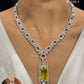 Naomi American Diamond Necklace - Yellow