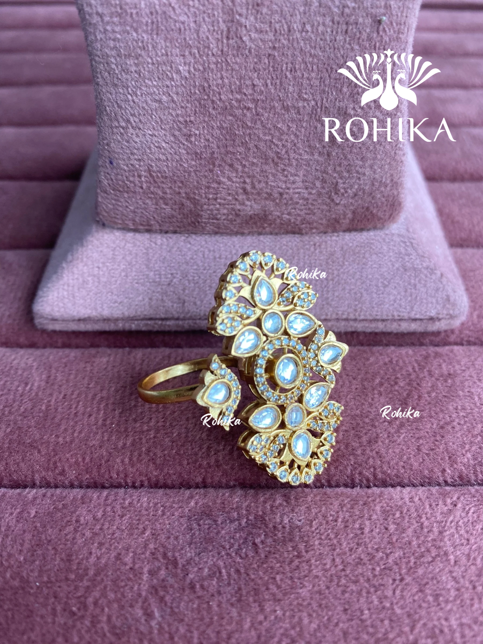 Angana polki kundan ring (SG-144) - White