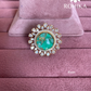 Angana polki kundan ring (SG-131) - Mint green