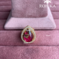 Angana polki kundan ring (SG-091) - Dark pink 