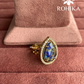 Angana polki kundan ring (SG-091) - Dark blue