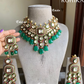 Sohini kundan necklace set - Green