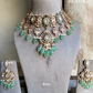 Mugdha moisanite choker set - Mint green