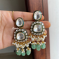 Sehaj bikaneri kundan earrings - Mint green