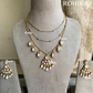 Divisha polki kundan necklace set  - White