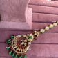 Polki kundan maangtikka (PLKM-040) - Green & pink