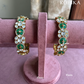 Karuna polki kundan kada/bangles - Green