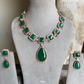 Vivita moisinite necklace set - Dark Green