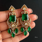 Juhi Doublet Earrings - Green
