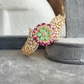 Camila American Diamond Bracelet/Kada (MB-0110) -  Pink And Mint Green
