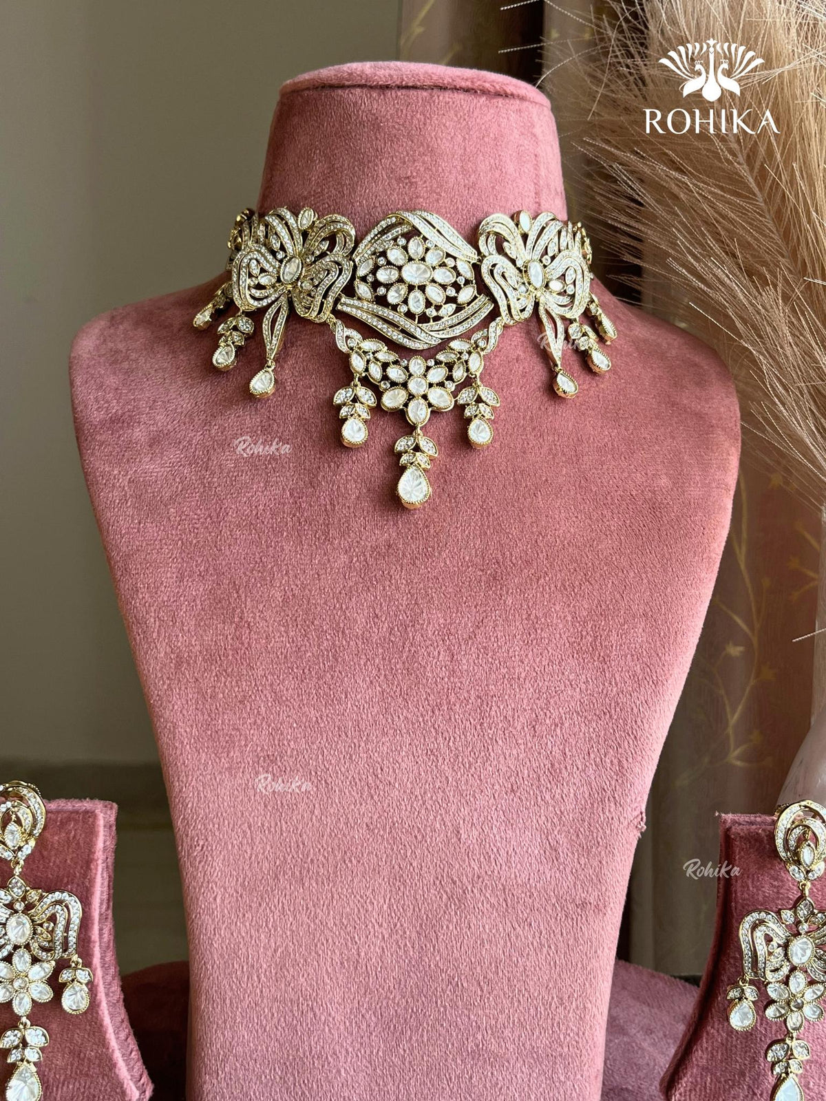 Sia Polki Kundan Designer Choker Set