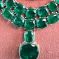 Anvi AD Doublet Layered Necklace Set - Dark Green