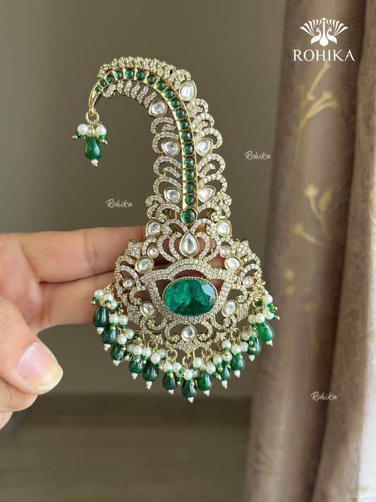 Polki Kundan Kalgi (NK-014) - Green