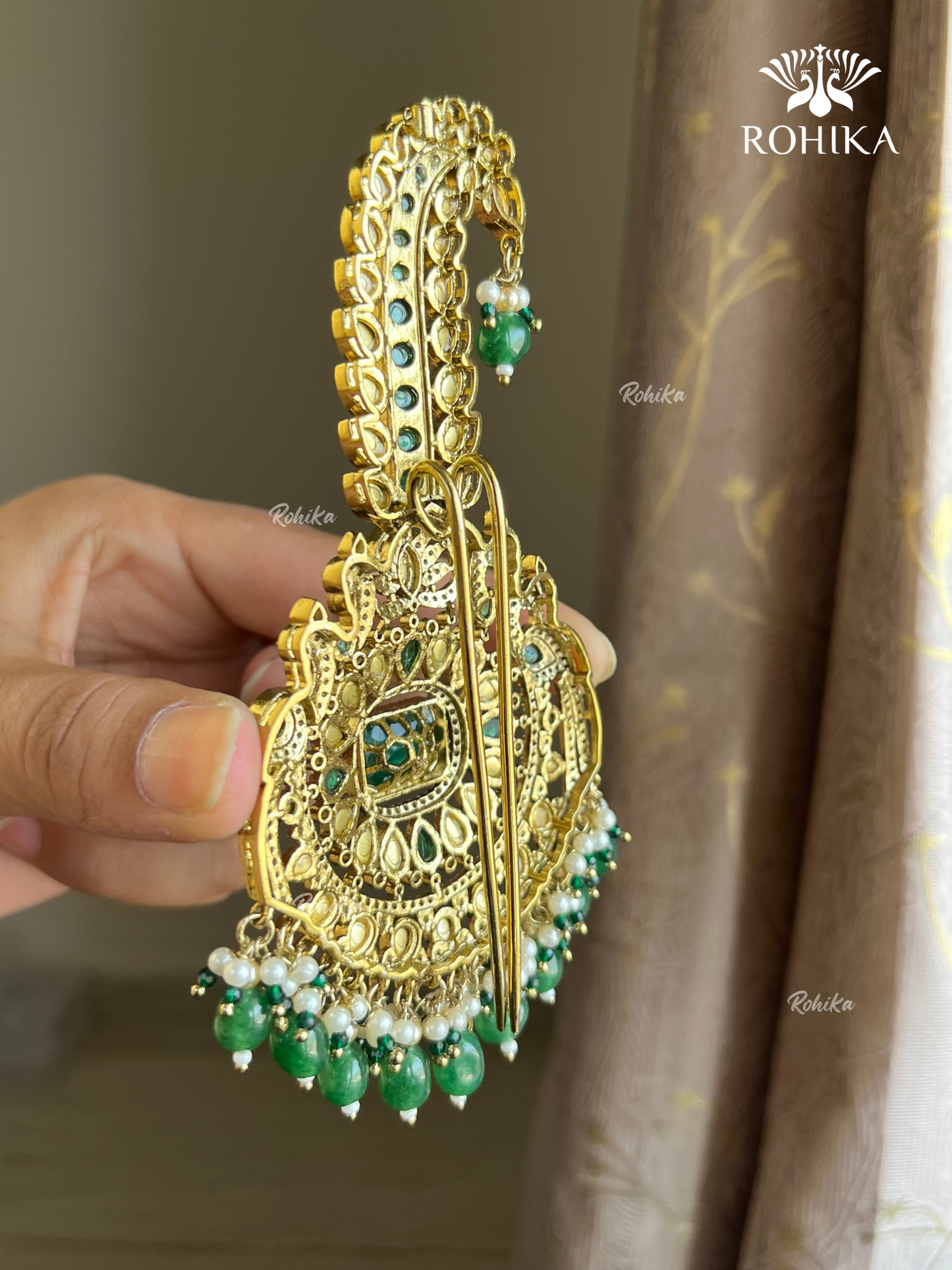 Polki Kundan Kalgi(NK-012) - Green
