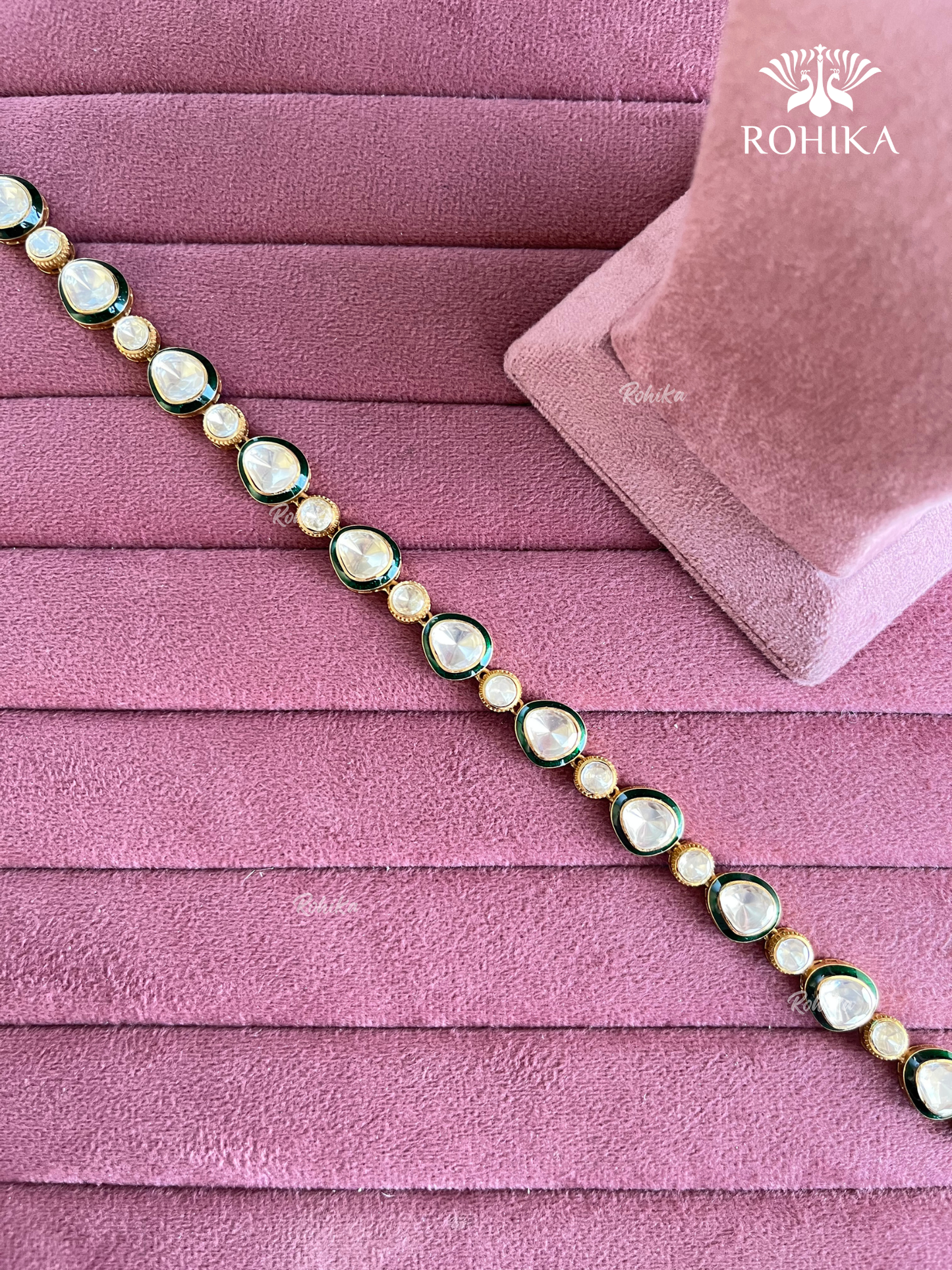 Kesha Moisanite sheeshphool (SP-035) - Dark Green