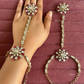 Polki kundan haathphool (HP017) - Ruby Red