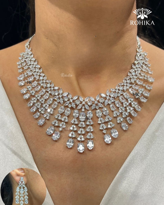 Sianna American Diamond Necklace - White