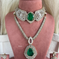 Caroline AD Doublet Combo Necklace Set - Green