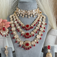 Niyara Polki Kundan Bridal Combo Set - Red