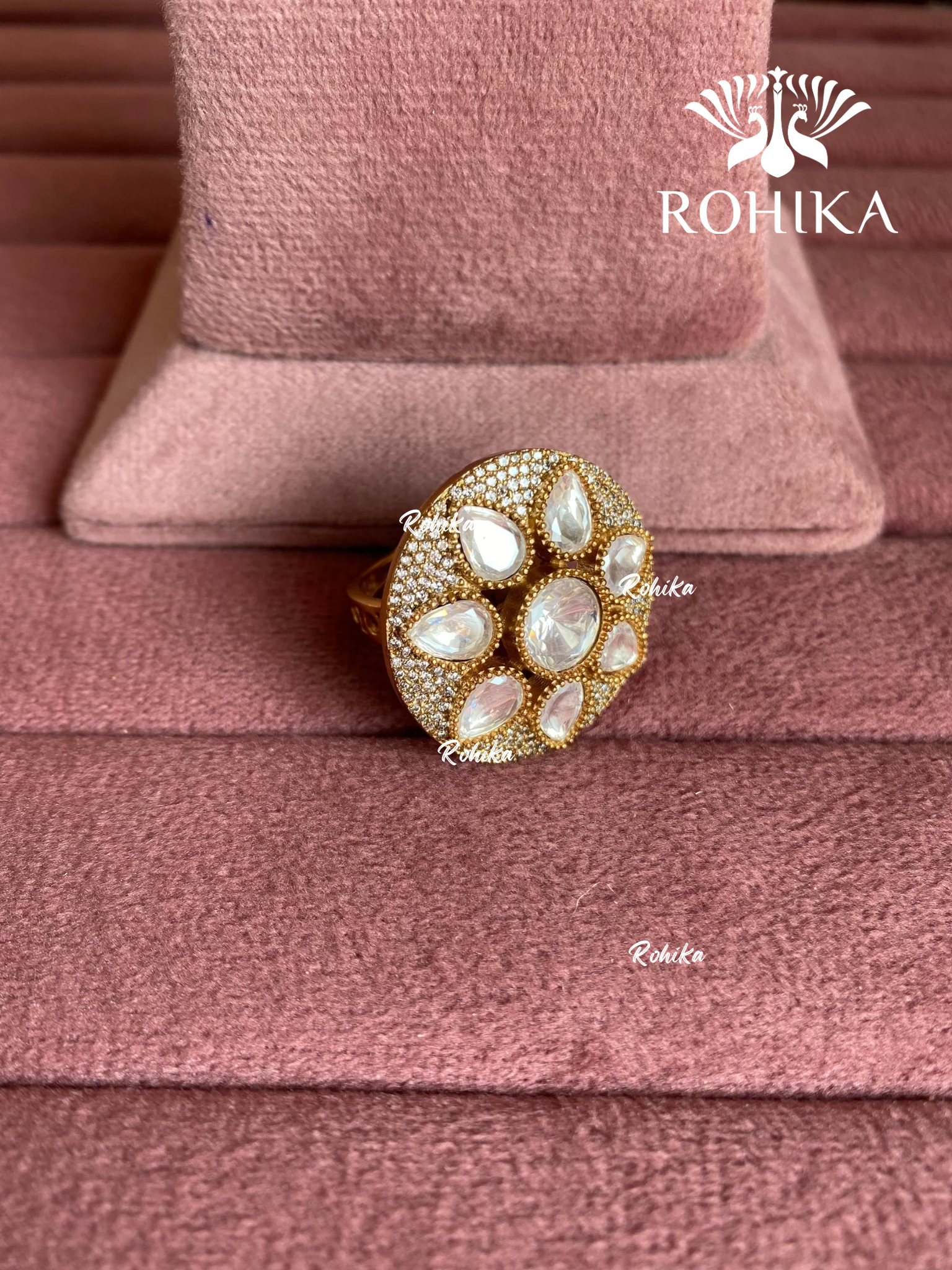 Angana polki kundan ring  (SG-032) - White