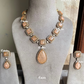 Vivita moisinite necklace set - Peach