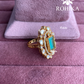 Angana polki kundan ring (SG-057) - Mint green