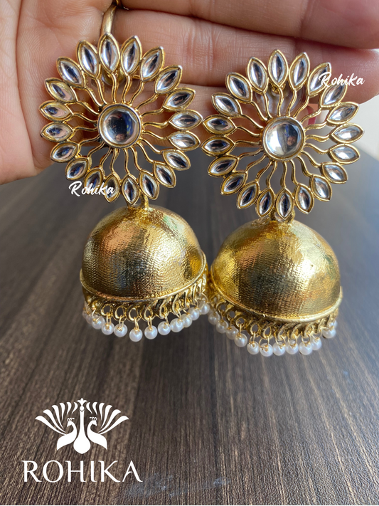 Navisha juhmka earring (GJ007) - Golden