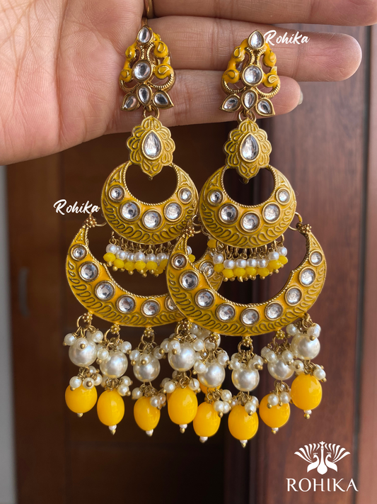 Piya beautiful earrings-Yellow