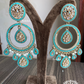 Sitara polki earrings - Sky Blue