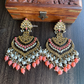 Rajshri polki earrings - Peach