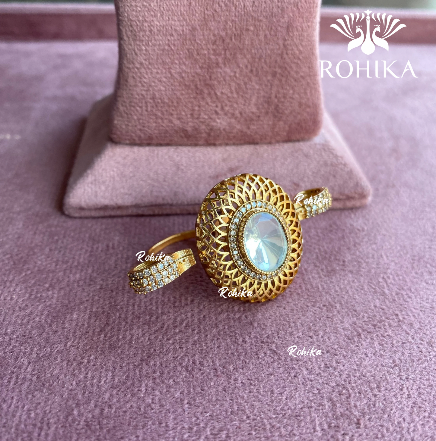 Angana polki kundan ring  (SG-037) - White