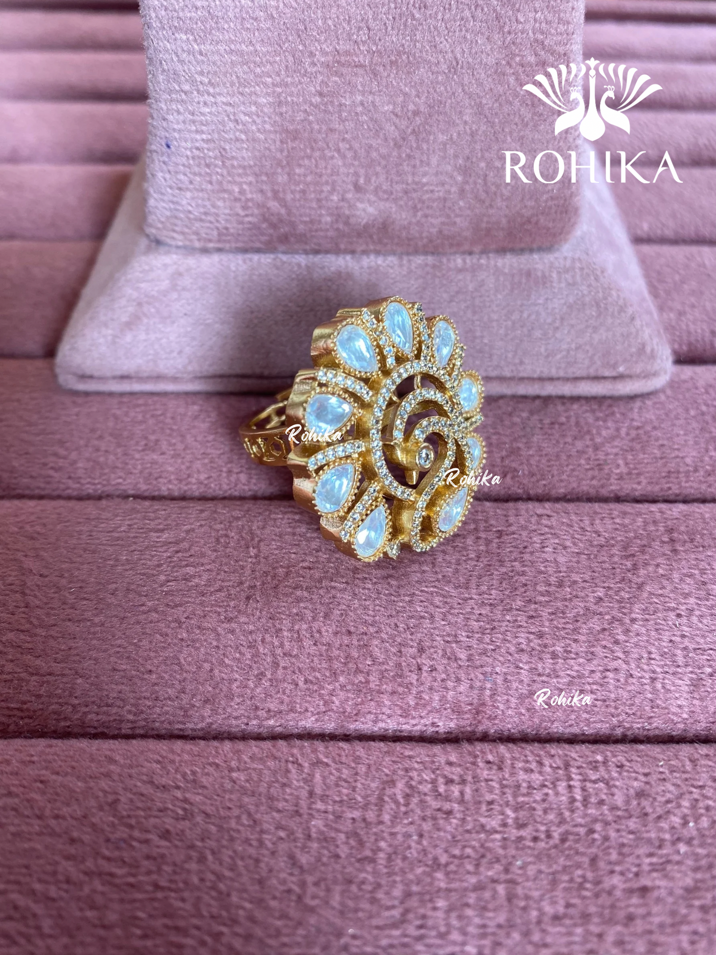 Angana polki kundan ring (SG-143) - White